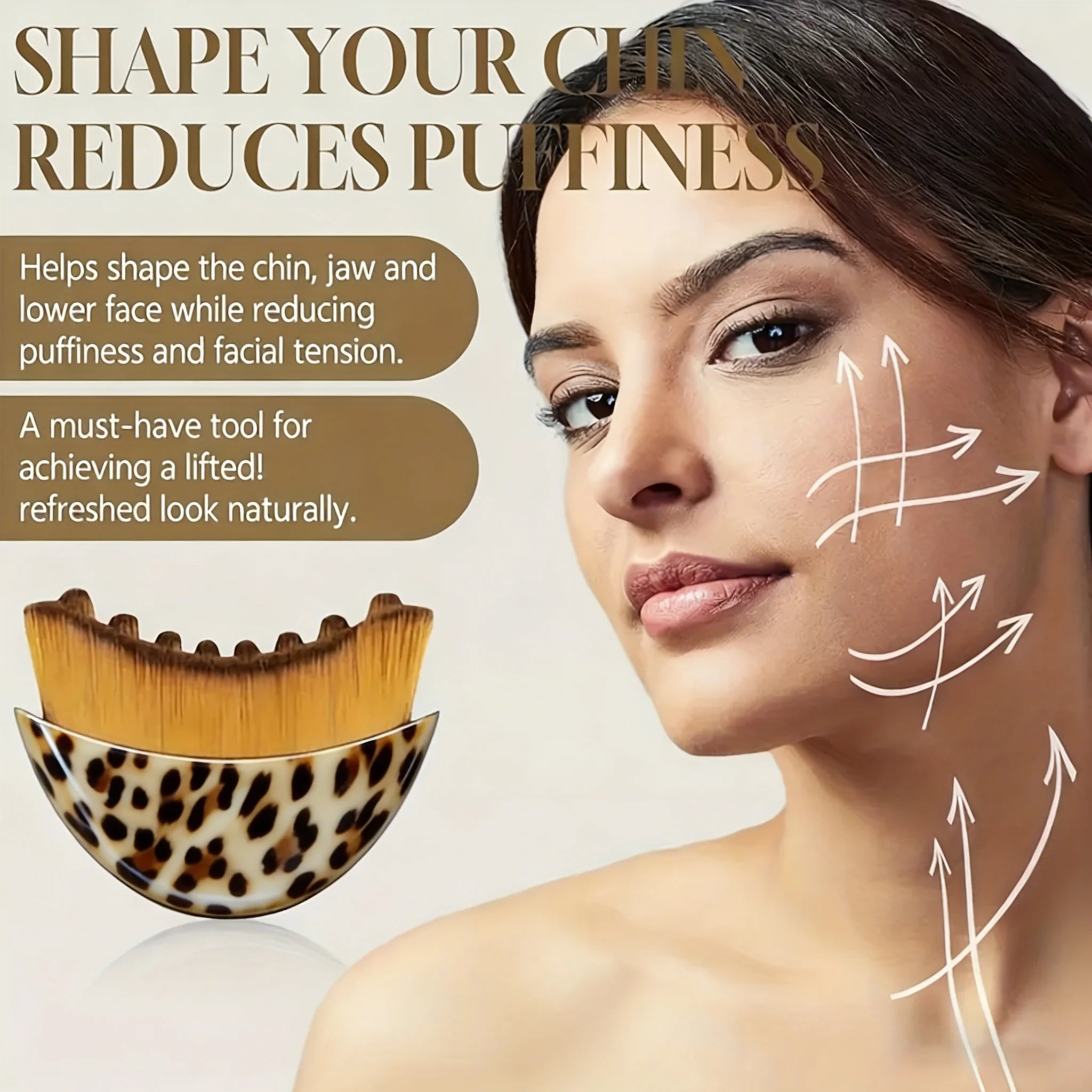 Lymphatic Contour Face Brush,Chin &Jawline Sculpting