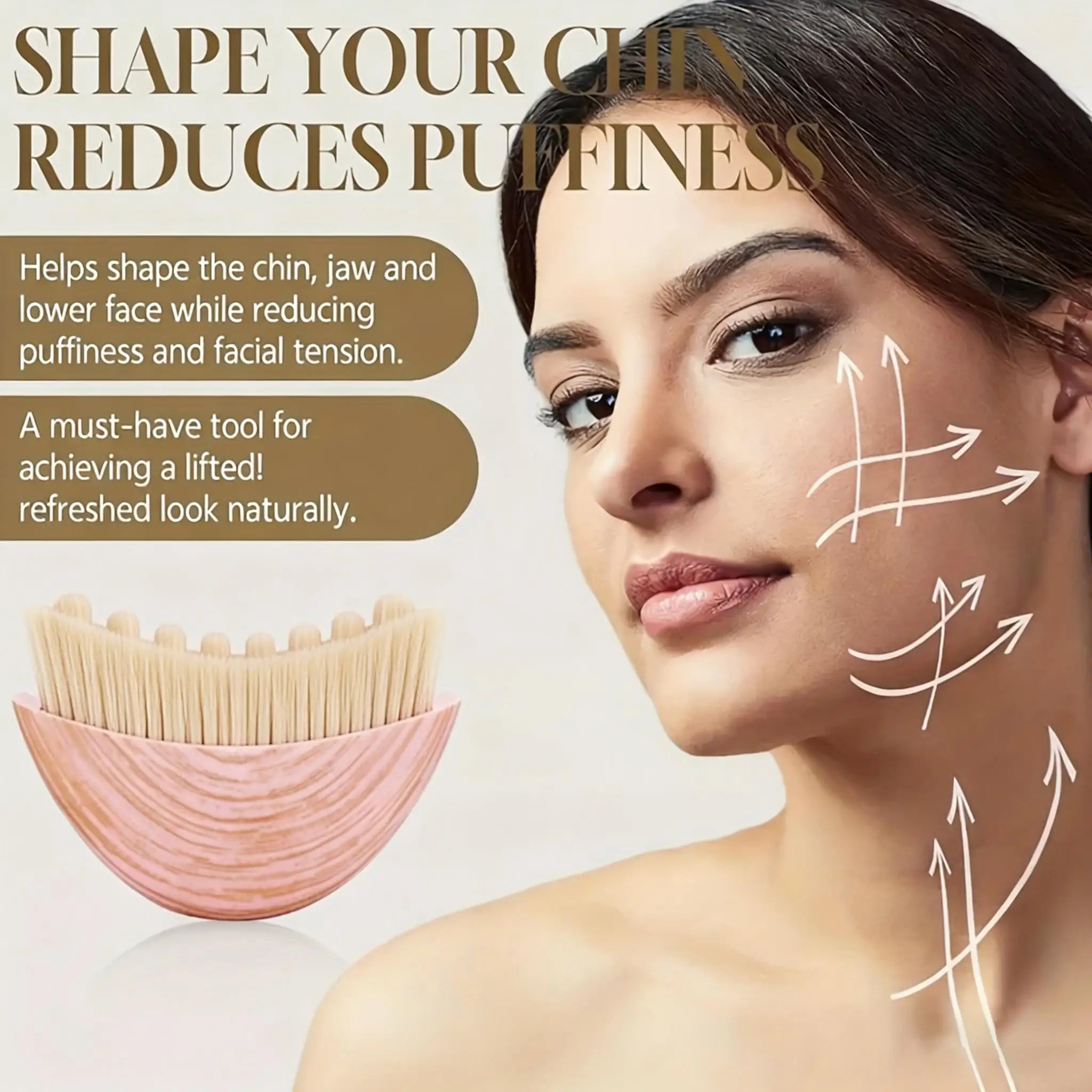 Lymphatic Contour Face Brush,Chin &Jawline Sculpting
