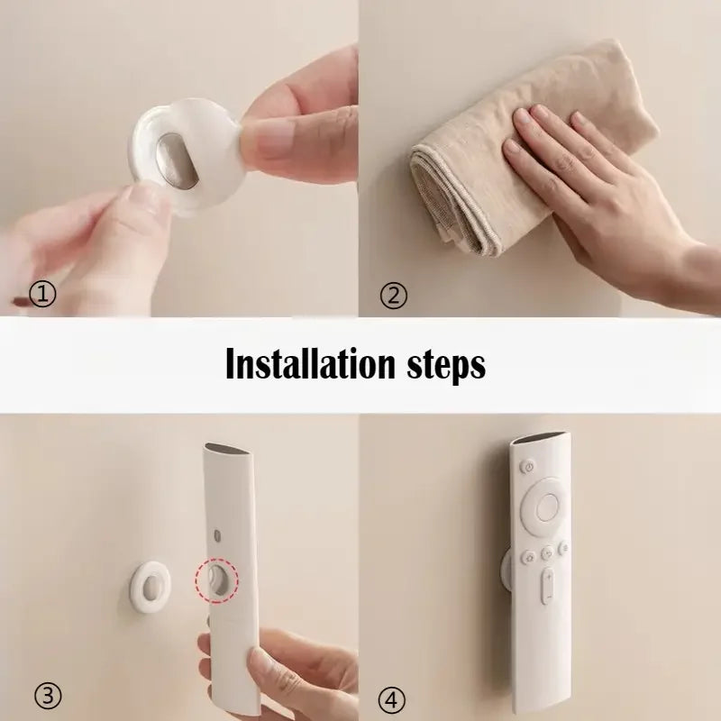3pcs No Drill Magnetic Remote Holder