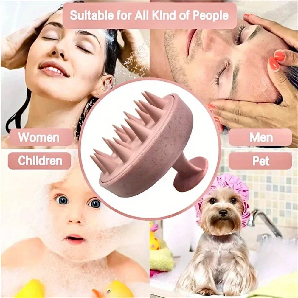 1pc Silicone Shampoo Brush Body Massage Brush