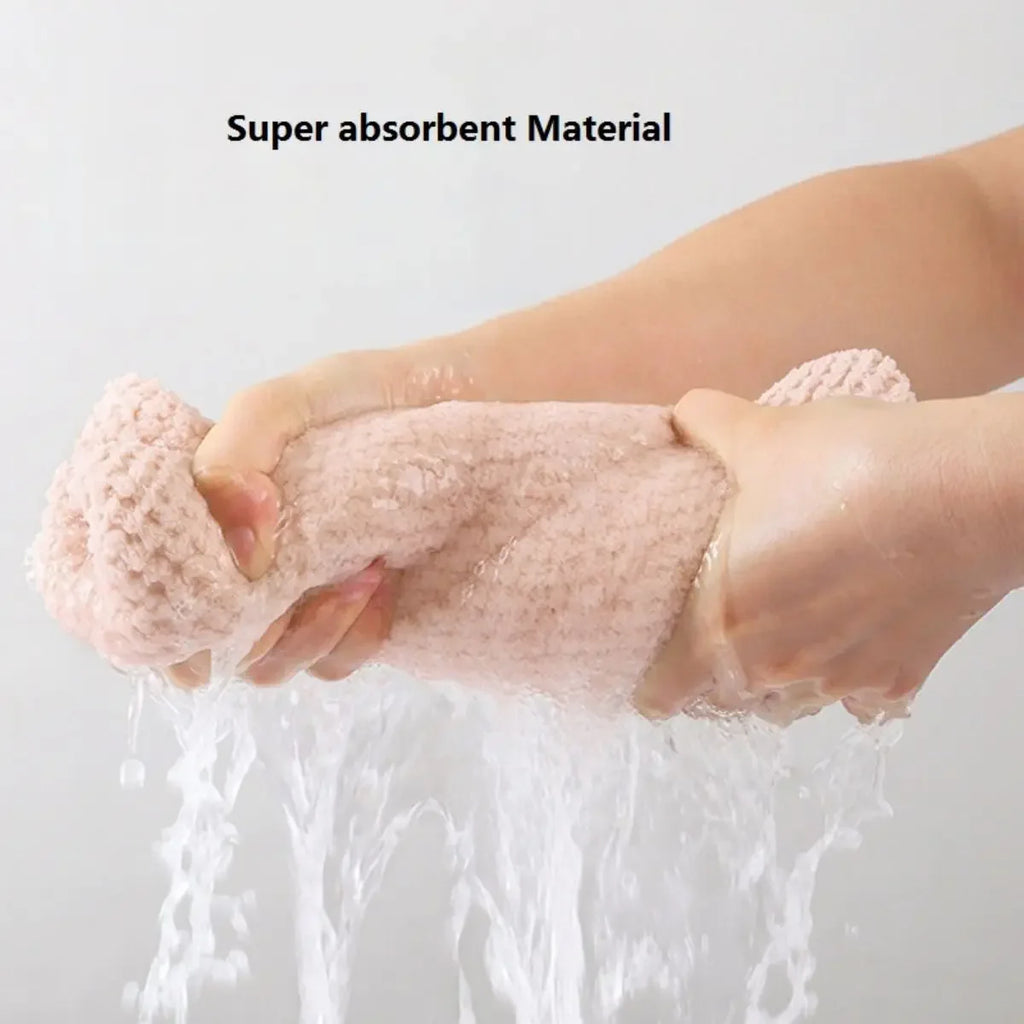 Solid color hair towel Textured dry hair cap