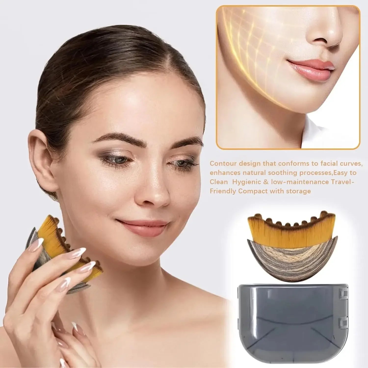 Lymphatic Contour Face Brush,Chin &Jawline Sculpting